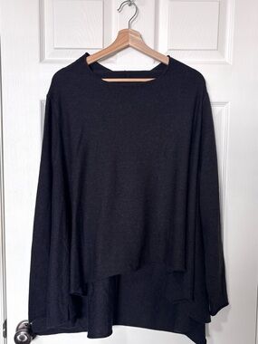 Hannes Roether Wool Relaxed Dark Grey Sweater